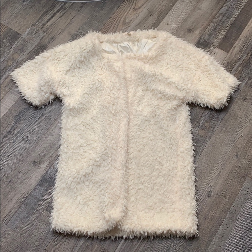 Cream Faux Fur Jacket